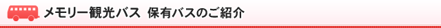 メモリー観光バス 保有バスのご紹介